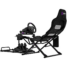 LORGAR FLEX RAF1, Sim Racing Cockpit Advanced, Foldable, 150x72x113 cm-playing, 38x72x126cm-folded, Black