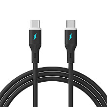 AKYGA Kabel USB Akyga AK-USB-67 USB type C (m) / USB type C (m) ver. 2.0 60W 1m czarny silikonowy