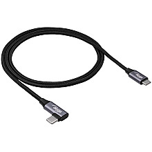 AKYGA Kabel USB Akyga AK-USB-54 USB type C (m) / USB type C (m) kątowy ver. 2.0 60W 1m