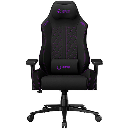 LORGAR CHA41, Ergonomic Gaming Chair Advanced, premium anti-stain fabric, Black/purple - 1