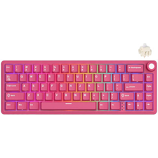 ROYAL KLUDGE R65 Berry Red Gaming Keyboard Cream Switch