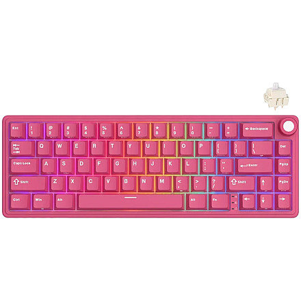ROYAL KLUDGE R65 Berry Red Gaming Keyboard Cream Switch - 1