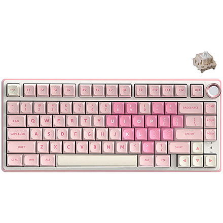 ROYAL KLUDGE R75 Pink Melody Gaming Keyboard Cream switch - 1