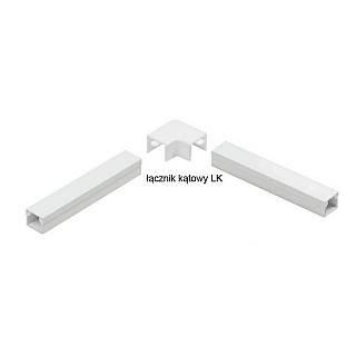 Osprzęt do listew elektroinstalacyjnych, łącznik kątowy BIAŁY LK 14x14 (1szt.)