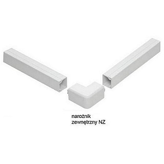 Osprzęt do listew elektroinstalacyjnych, narożnik zewnętrzny BIAŁY NZ 40x25 (1szt.)