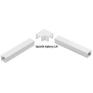 Osprzęt do listew elektroinstalacyjnych, łącznik kątowy BIAŁY LK 50x18 (1szt.)