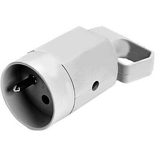 Gniazdo 315-01 z uchem z uziemieniem 2P+Z 16A  250V IP20 BIAŁA VIPLAST 315-01