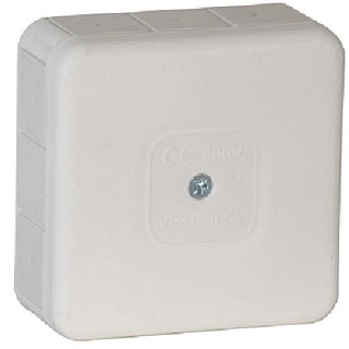 Puszka natynkowa pusta 12 wlotów VIPLAST VP-31 BIAŁA IP55 85x85x37mm 031-01