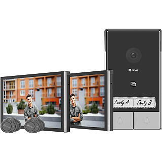 Zestaw wideodomofonowy dwurodzinny EZVIZ HP7 z dwoma monitorami