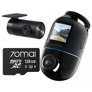 Відеореєстратор 70mai X800 Omni 4K/GPS/WiFi Dual чорний + karta SD 70mai 128GB