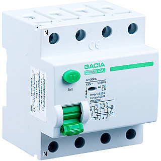 Wyłącznik różnicowoprądowy 25A, 30mA, 4P, typ A GACIA PR8NM 4P 25A 30MA A