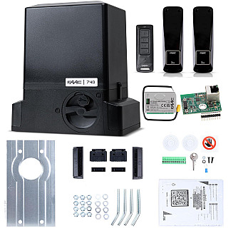 Zestaw Delta 2 SMART - FAAC 740 (Wi-Fi+LAN+BLE) do 500kg bram przesuwnych