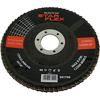 Tarcza listkowa Star Flex STAL T29 125-22 gran 80 TLS1252280