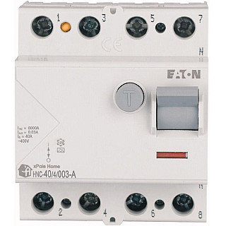 EATON WYŁĄCZNIK RÓŻNICOWOPRĄDOWY 40A 4P 4M 30MA A 6KA