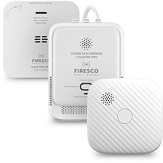 Zestaw czujników WIFI FIRESCO czujnik czadu+czujnik dymu+czujnik gazu