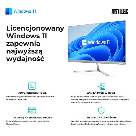 Monoblok biurowy ARTLINE Business G41 i3 12100 G40W 23.8