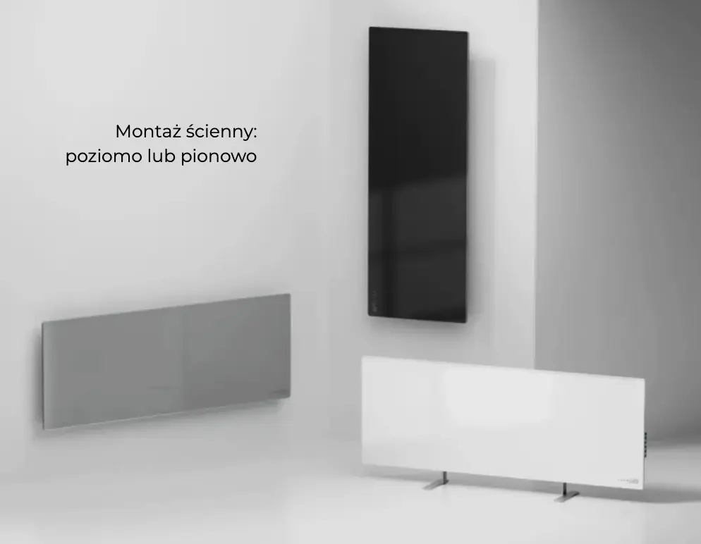 Design grzejników AENO – biały, szary, czarny